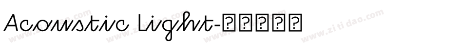 Acoustic Light字体转换